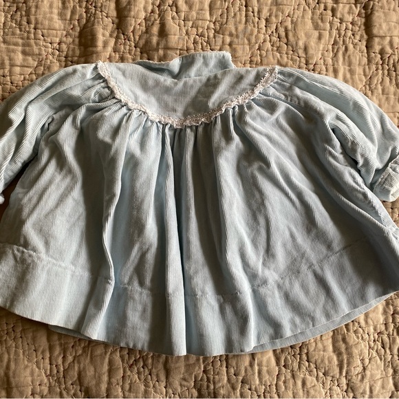 Adorable Light Blue Corduroy Baby Girl Coat - Picture 8 of 8